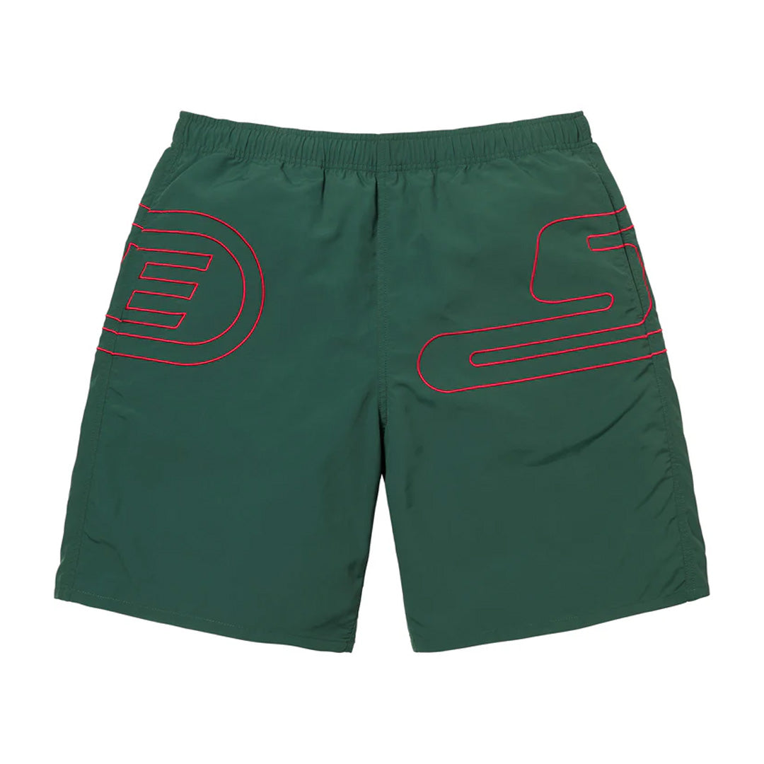 Supreme Big Logo Nylon Shorts Green