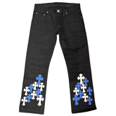 Chrome Hearts Cross Patch Pants Black Blue White