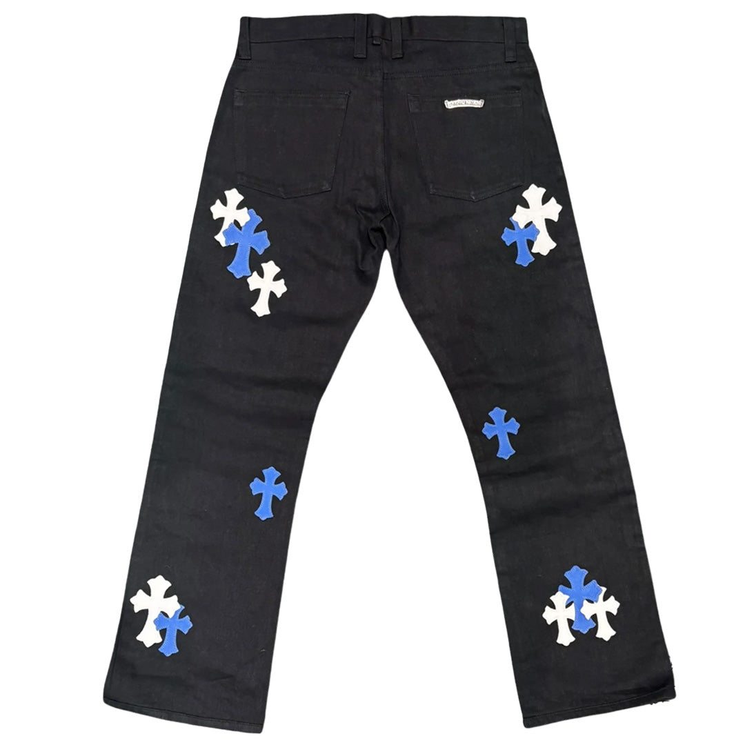 Chrome Hearts Cross Patch Pants Black Blue White