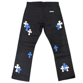 Chrome Hearts Cross Patch Pants Black Blue White