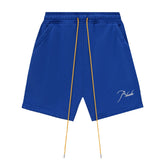 Rhude Script Logo Sweat Shorts Vintage Cobalt Blue