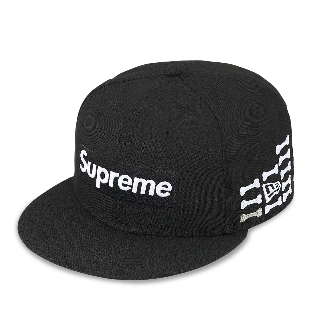 Supreme Bones Box Logo New Era 59Fifty Fitted Cap Black