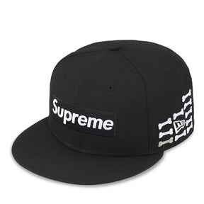 Supreme Bones Box Logo New Era 59Fifty Fitted Cap Black
