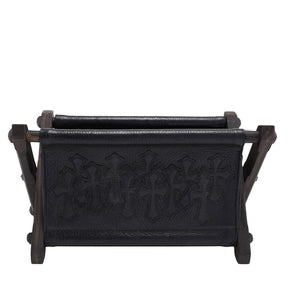 Leather Cross Patch Remote Control Holder