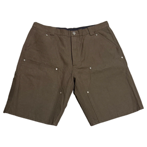 Chrome Hearts Double Knee Patch Brown Carpenter Shorts