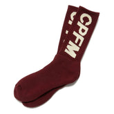 Cactus Plant Flea Market Tube Socks Burgundy