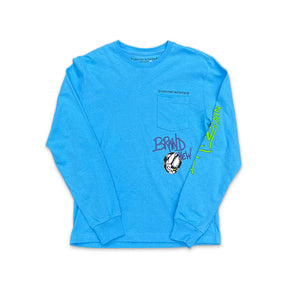 Chrome Hearts Matty Boy Brain New Long Sleeve T-Shirt Blue