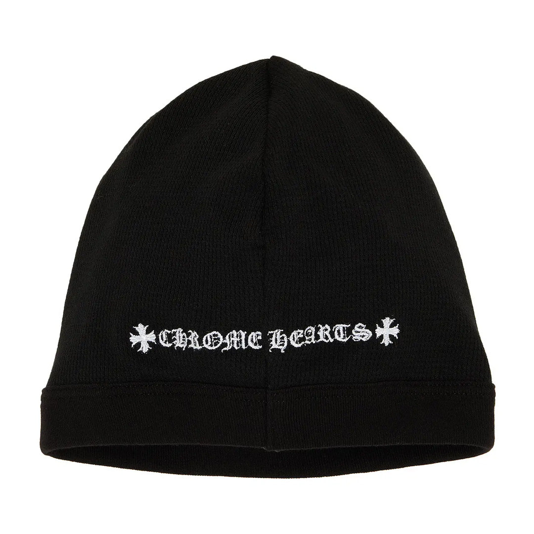 Chrome Hearts Cross Logo Skull Cap Beanie Black/White