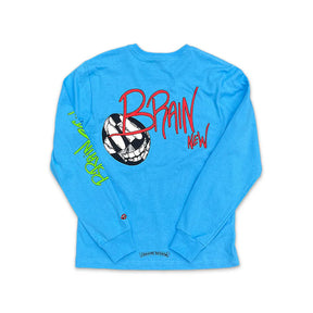 Chrome Hearts Matty Boy Brain New Long Sleeve T-Shirt Blue