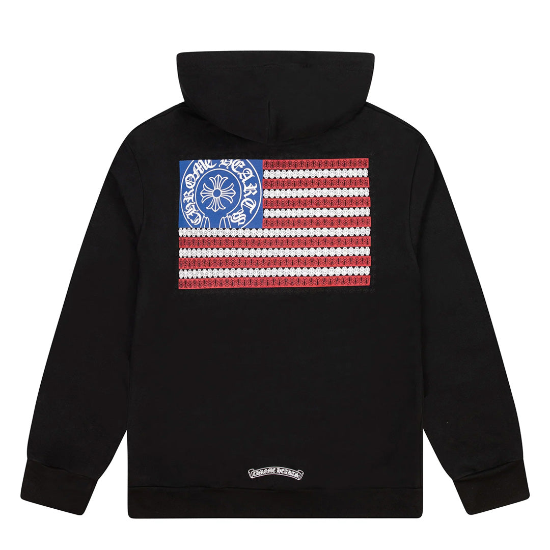 送料込♪【Chrome Hearts】American flag ダガー hoodie black Chrome Hearts American Flag Dagger Hoodie Black | Kenshi