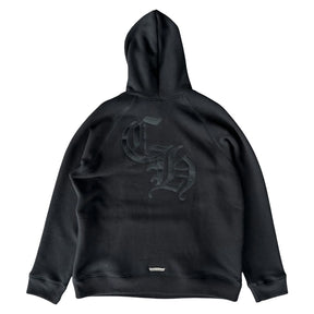 Chrome Hearts Triple Cross Nylon CH Logo Hoodie Black