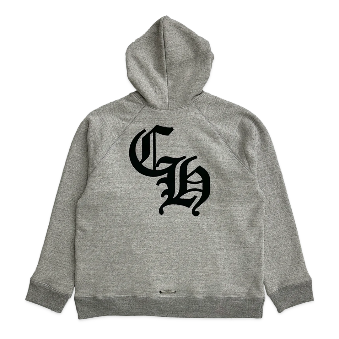Chrome Hearts Triple Cross Nylon CH Logo Hoodie Grey