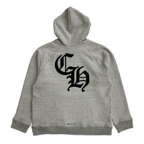 Chrome Hearts Triple Cross Nylon CH Logo Hoodie Grey