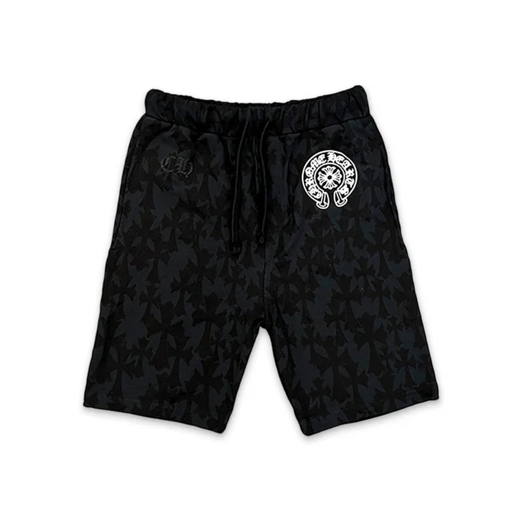 Chrome Hearts Cemetery Cross All Over Print Shorts