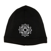Chrome Hearts Cross Logo Skull Cap Beanie Black/White