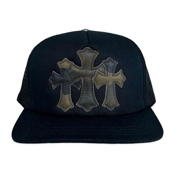 CHROME HEARTS クロスパッチ　CAMO TRUCKER CAP Chrome Hearts Triple Cross Patch Camo Trucker Hat | Kenshi