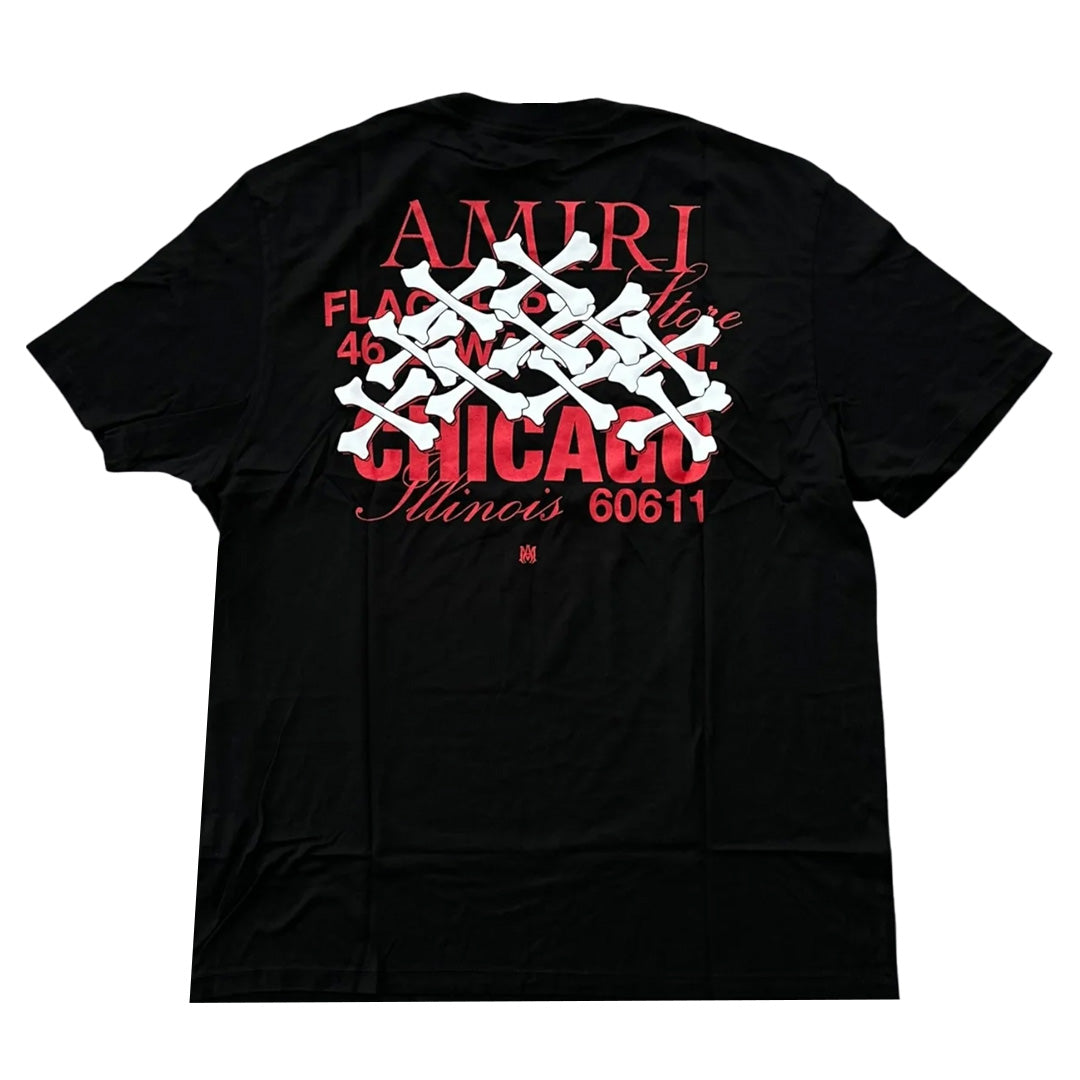 Amiri Chicago Exclusive Bones T-Shirt Black Red