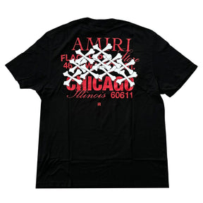Amiri Chicago Exclusive Bones T-Shirt Black Red