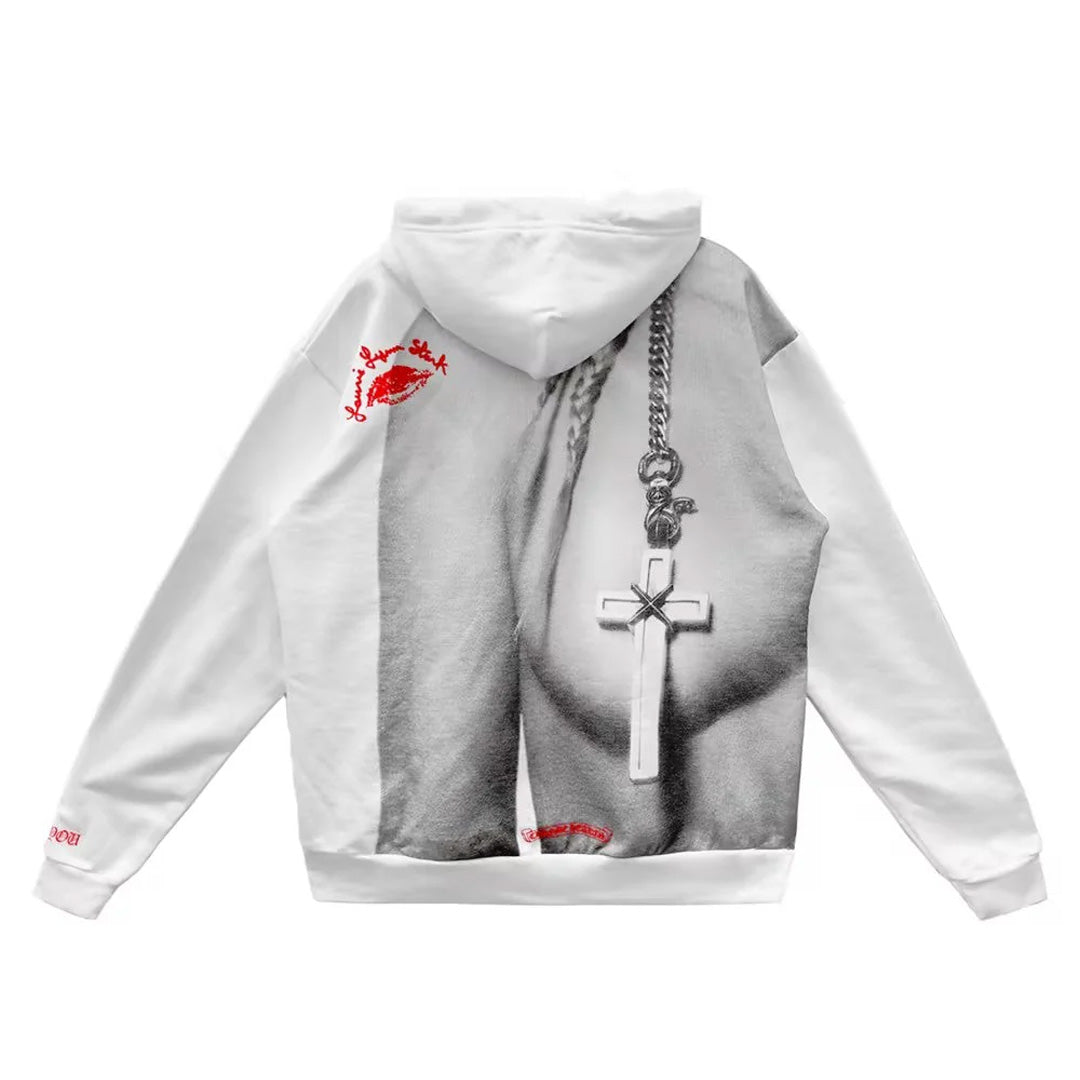 Chrome Hearts Laurie Lynn Stark 'Love You' Photo Hoodie Red