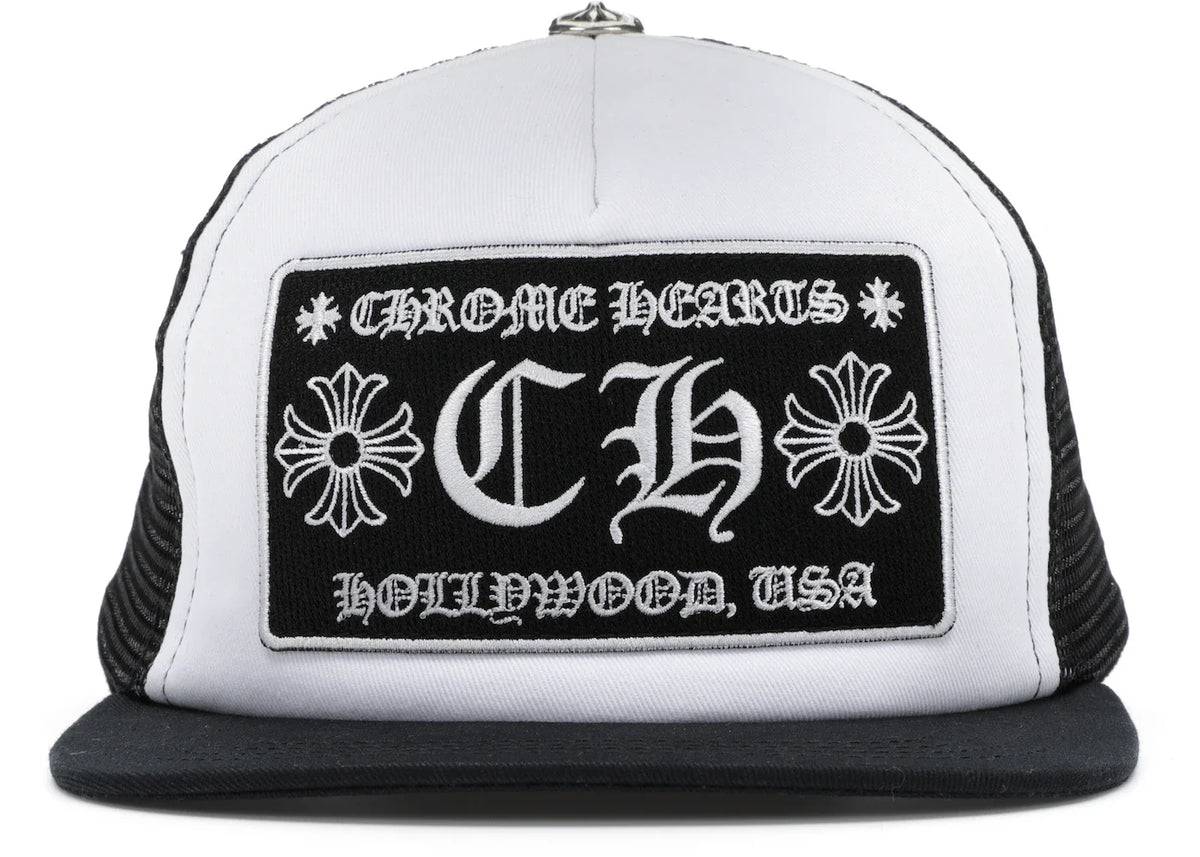 Chrome Hearts CH Hollywood Trucker Hat Black/White (Womens)