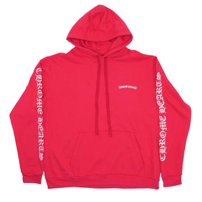 Chrome Hearts Scroll Logo Hoodie Red