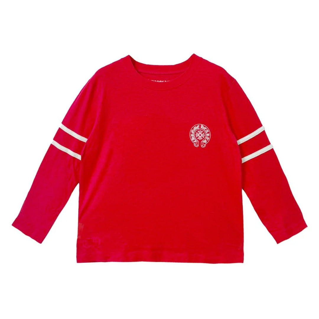 Chrome Hearts 33 Horseshoe Logo Long Sleeve T-Shirt (Womens) Red