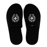 Chrome Hearts Horseshoe Hotel Slippers Black
