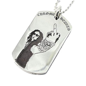 Chrome Hearts Richard Stark Flag Dog Tag (With Chain)