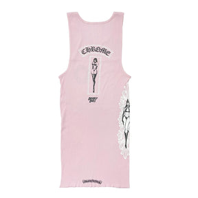 Chrome Hearts x Deadly Doll Rib Art Basel Tank Top Pink