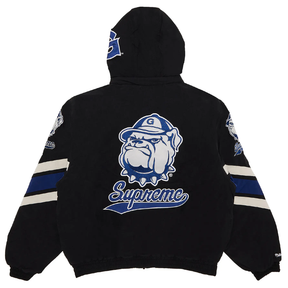 Supreme x Mitchell & Ness NCAA Hooded Stadium Jacket Black