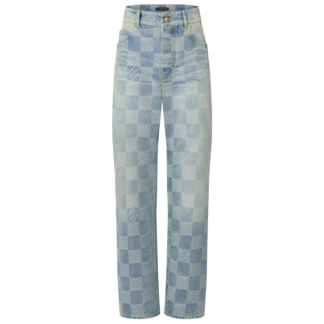 Louis Vuitton 3D Damier Denim Skate Pants