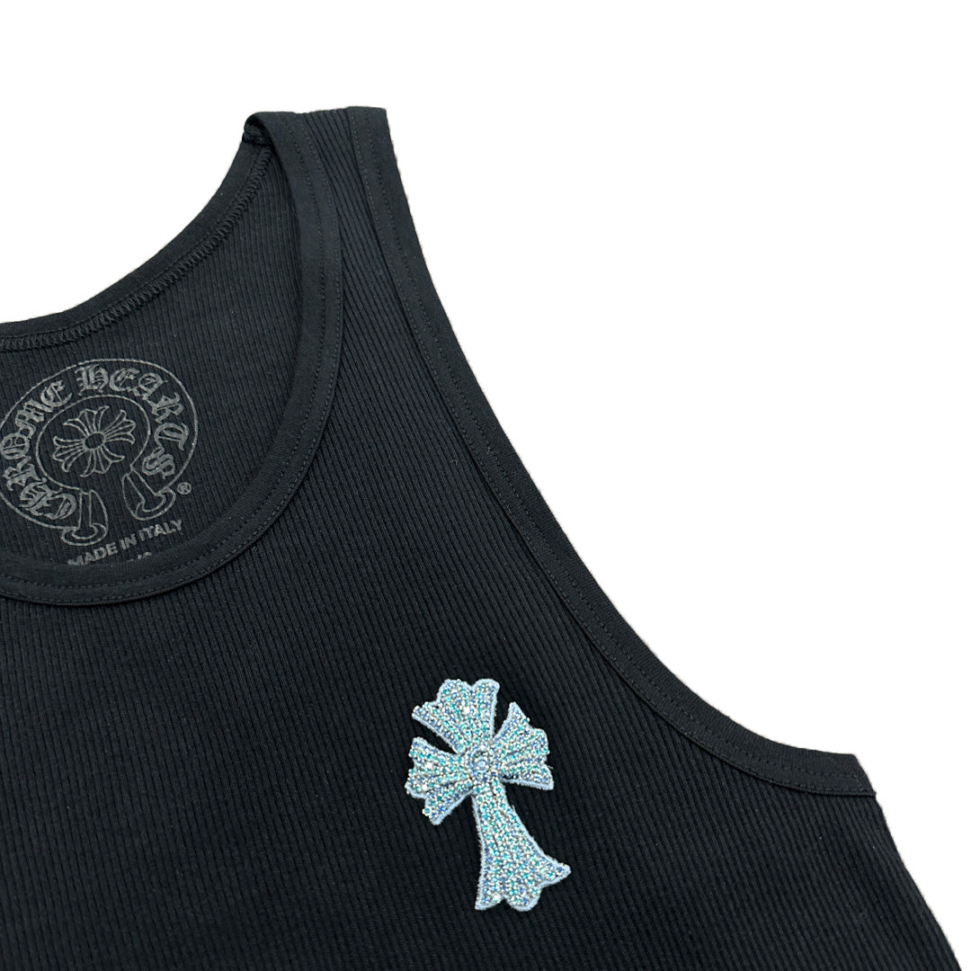 Chrome Hearts Embellished Diamond Tank Black