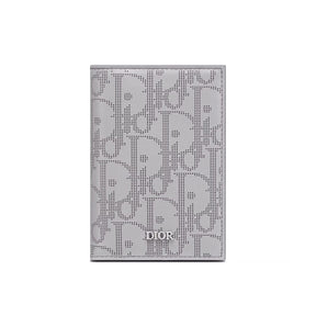 Dior Bi-Fold Card Holder Oblique Galaxy Gray