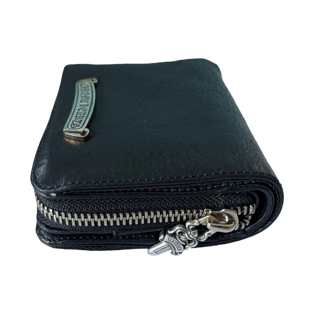 CHROME HEARTS プレーン WALLET Chrome Hearts Heavy Scroll Leather Zip Wallet | Kenshi