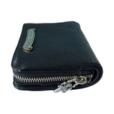 Chrome Hearts Heavy Scroll Leather Zip Wallet