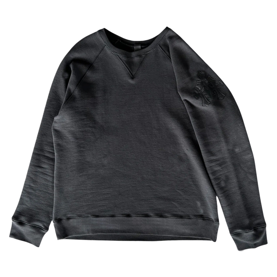Chrome Hearts Paper Jam Triple Cross Crewneck Black