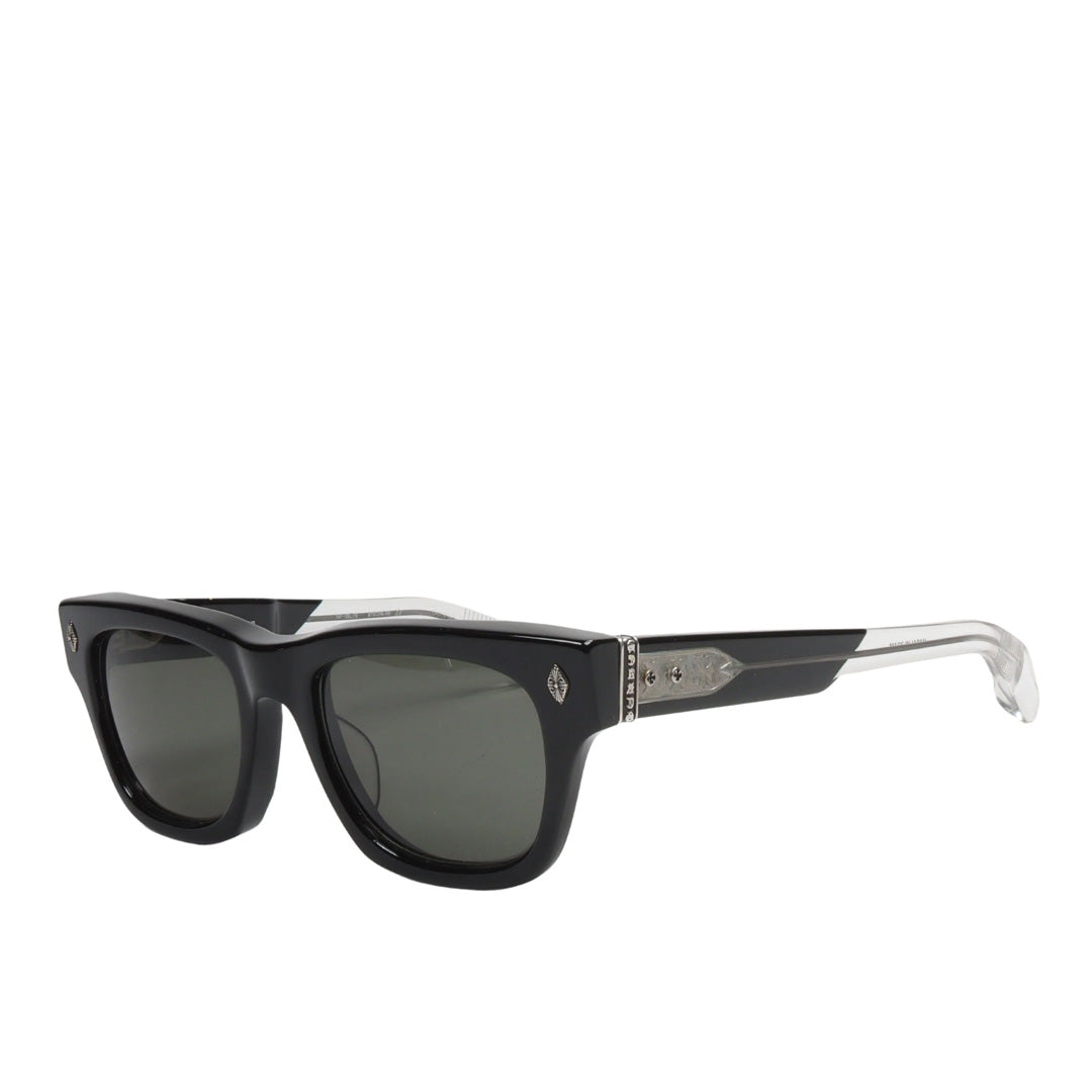 Chrome Hearts "Dick Fitzener" Black Clear/Silver Green Glasses