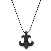 Chrome Hearts Silichrome Fleur Necklace Black