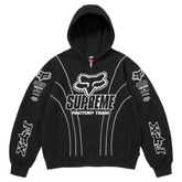 Supreme Fox Racing Zip Up Hoodie Black