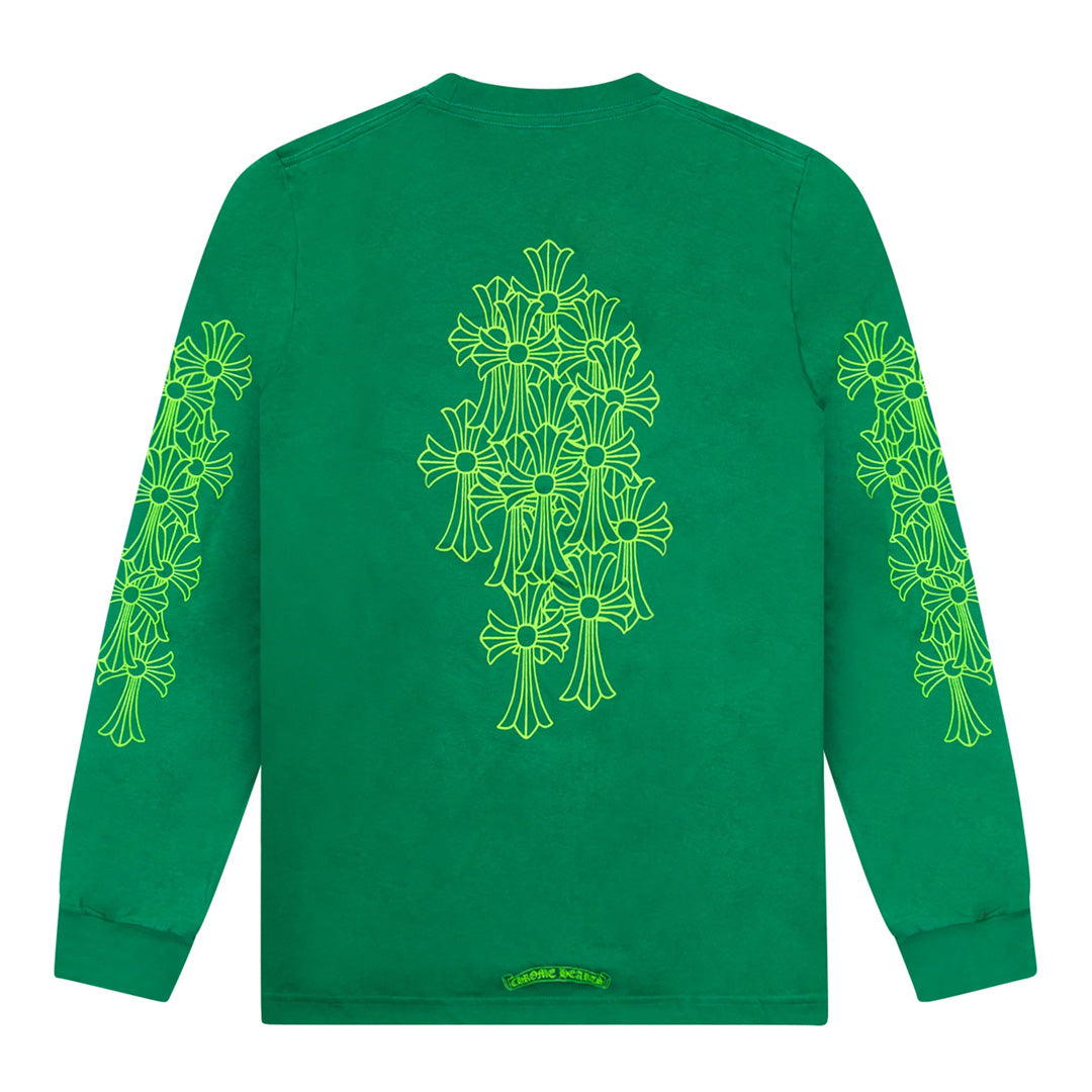 Chrome Hearts Cemetery Cross Long Sleeve T-Shirt Green