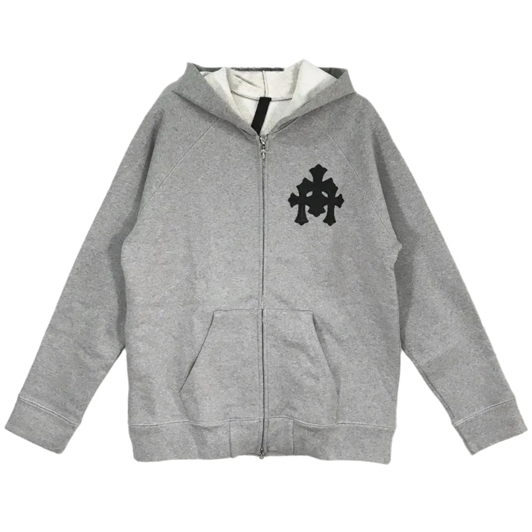 Chrome Hearts Paper Jam Triple Cross Zip Up Grey