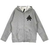 Chrome Hearts Paper Jam Triple Cross Zip Up Grey