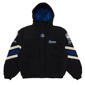 Supreme x Mitchell & Ness NCAA Hooded Stadium Jacket Black