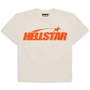 Hellstar Classic Logo T-Shirt Cream/Orange