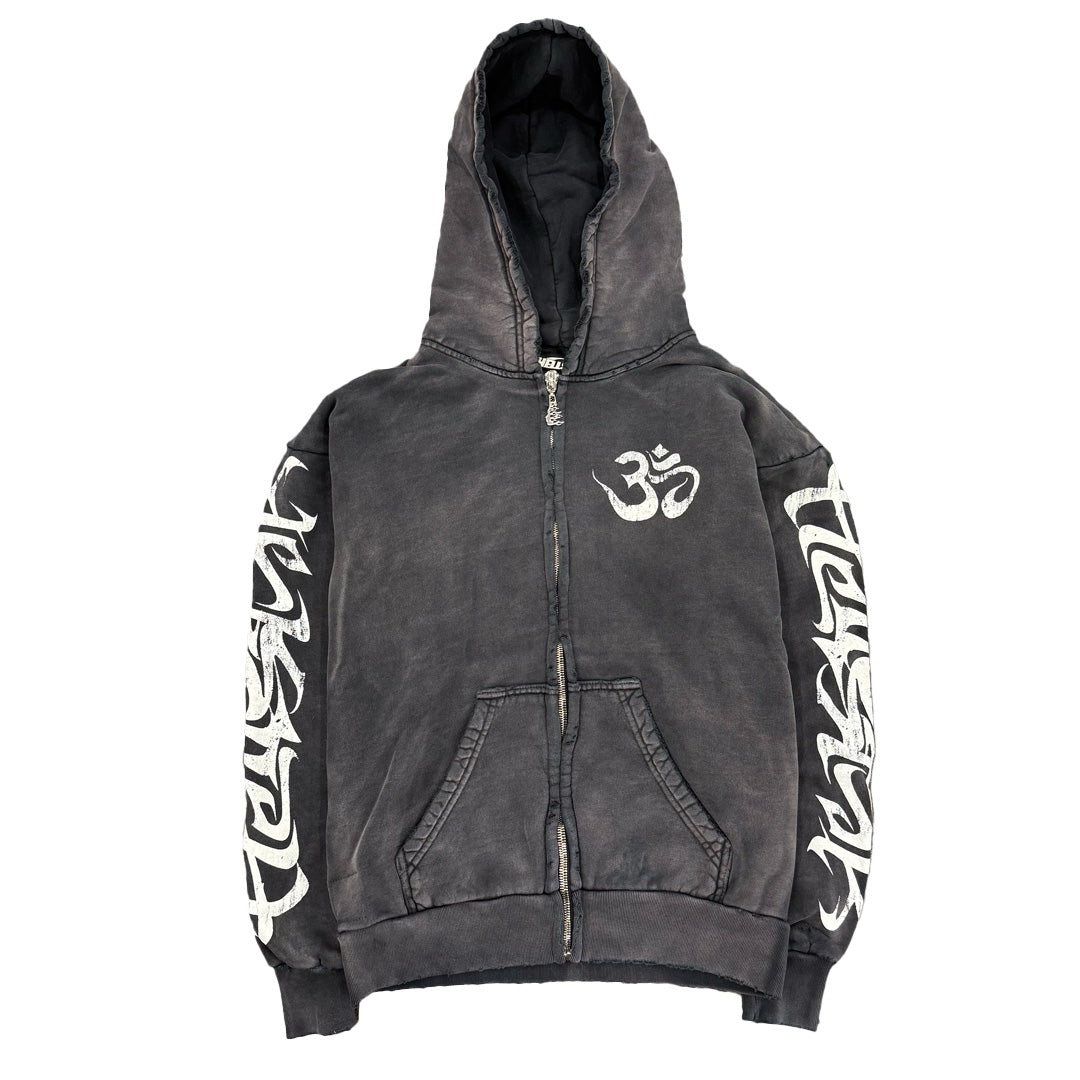 Hellstar OHM Zip Up Hoodie Black