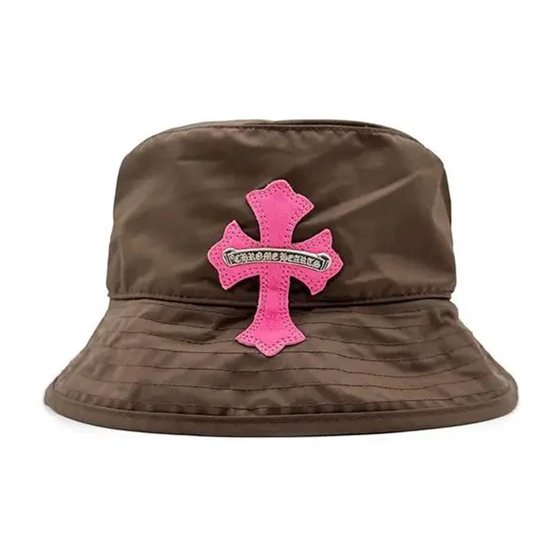 Chrome Hearts Brown Pink Patch Bucket Hat