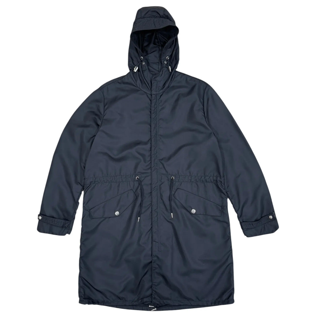 Chrome Hearts Leather Plus Patch Nylon Rain Jacket Black