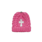 Chrome Hearts Cross Patch Cashmere Pink Beanie (Kids)