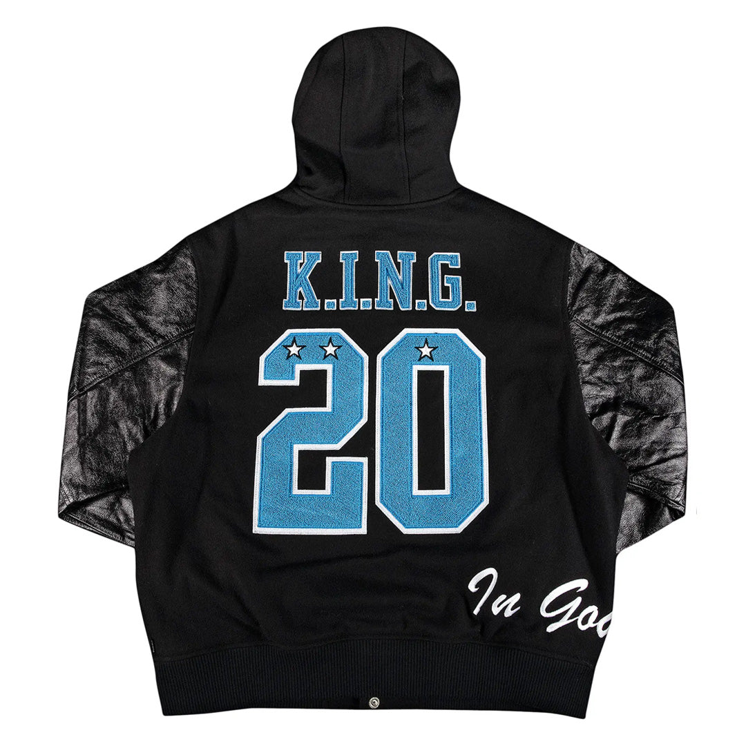 Supreme King Hooded Varsity Jacket Black