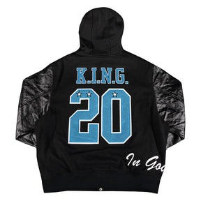 Supreme King Hooded Varsity Jacket Black